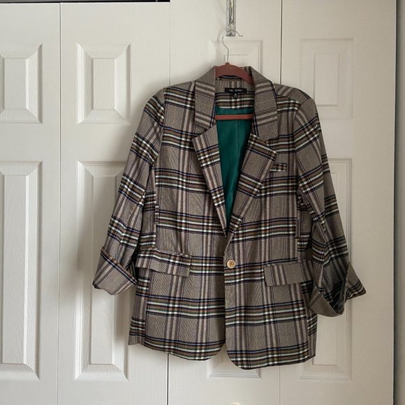Plaid Blazer & Belt Bag Set – Women's Medium - Picture 3 of 13